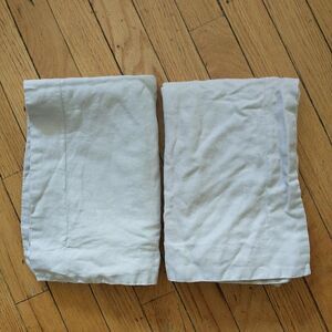 King Linens Pillow Shams Linen Beige Gray Natural OekoTex Pair 2x 19x25"